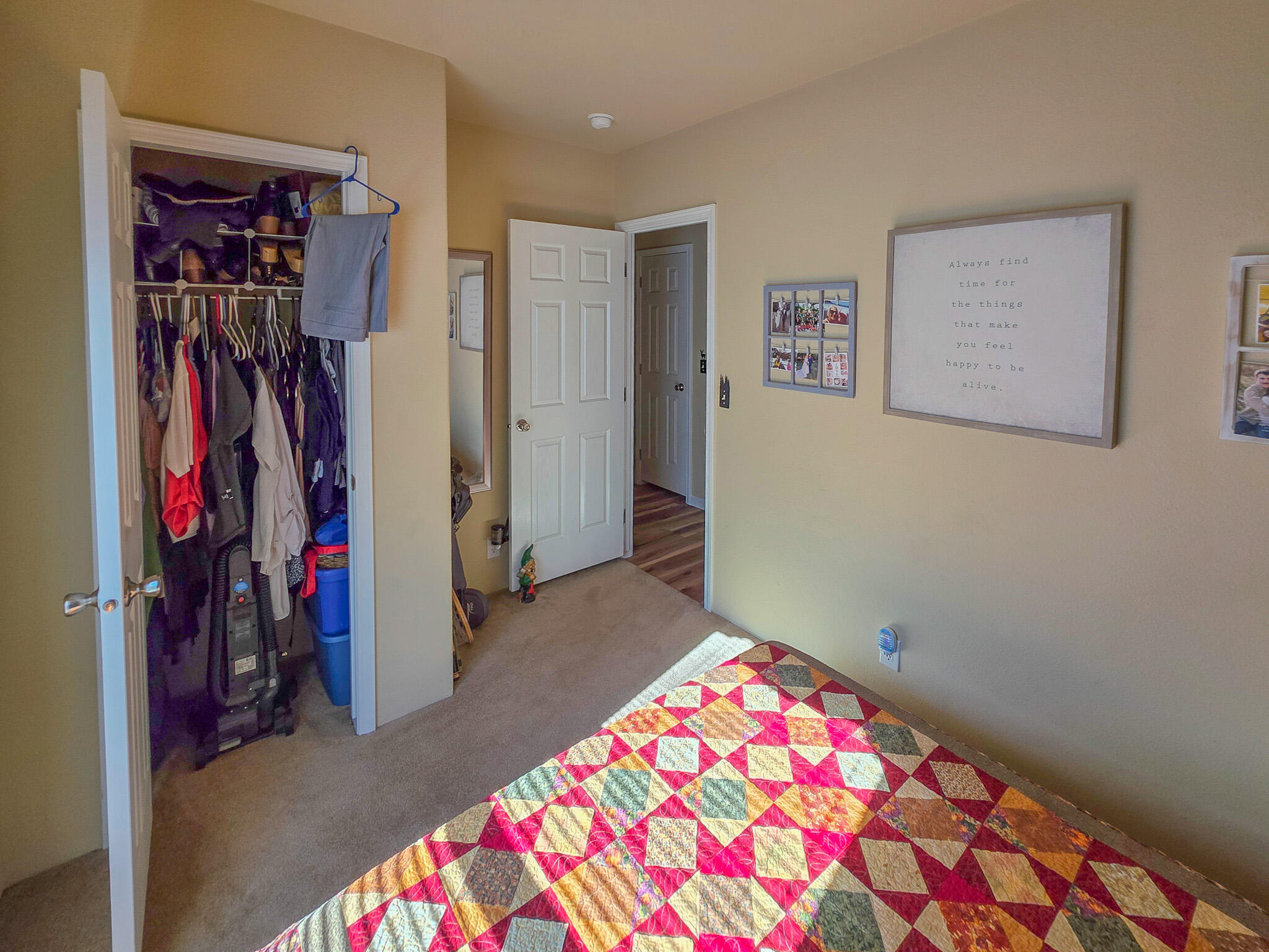 537 Thompson Creek Road, Unit 16 Jacksonville, OR 97530 - Photo 21 of 30 a bedroom with a bed and a view of bathroom
