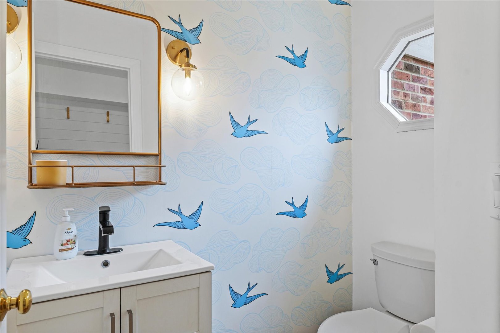 2504 Branch Road Champaign, IL 61822 - Photo 28 of 52 a bathroom with a sink mirror and toilet