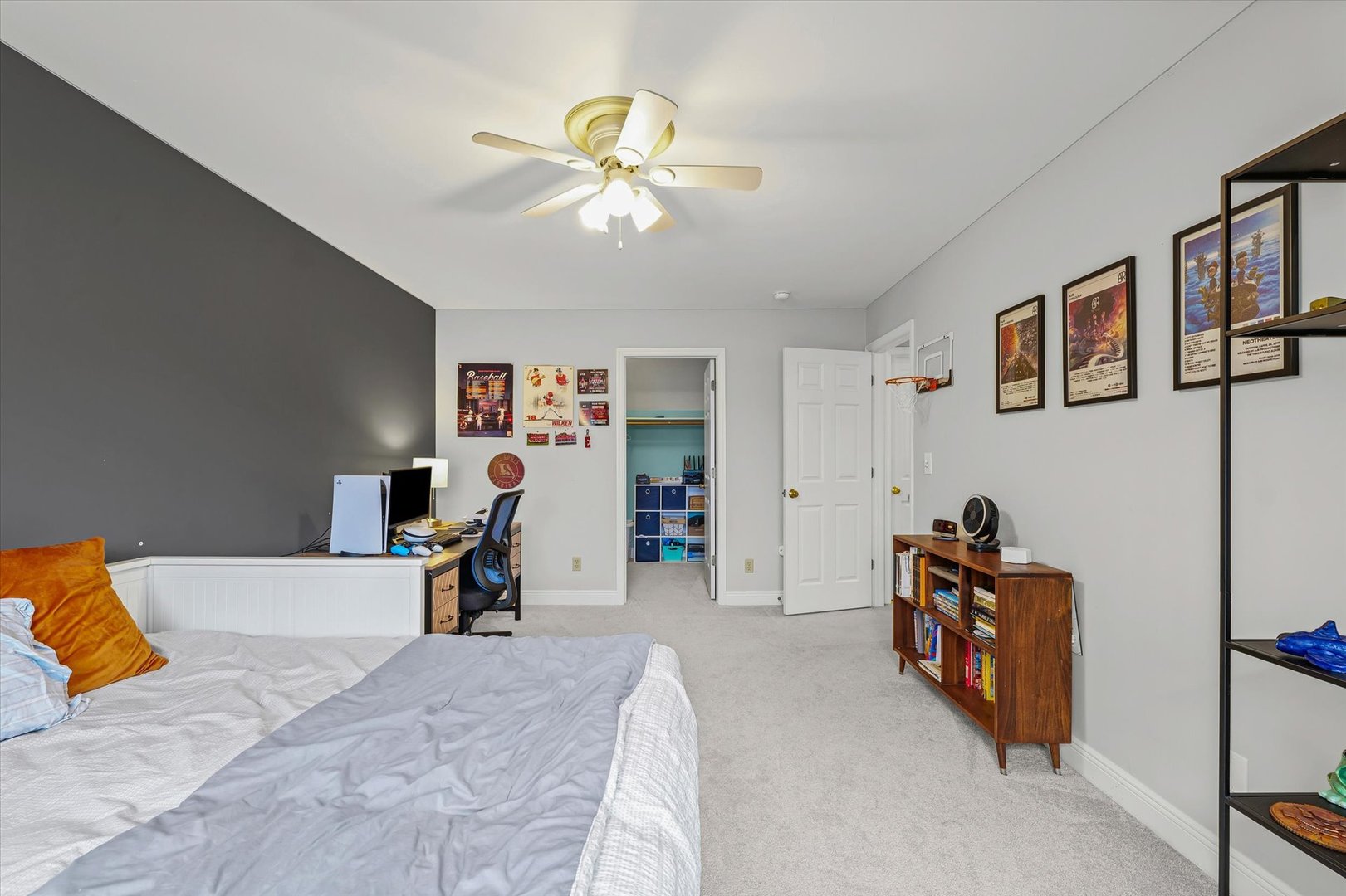 2504 Branch Road Champaign, IL 61822 - Photo 38 of 52 a bed room with a bed and a lamp