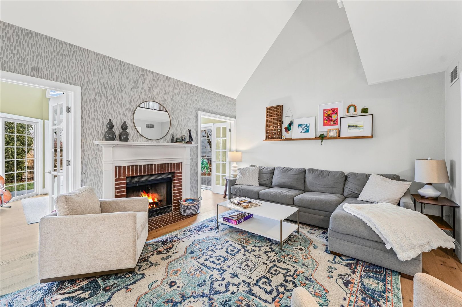 2504 Branch Road Champaign, IL 61822 - Photo 9 of 52 a living room with furniture and a fireplace