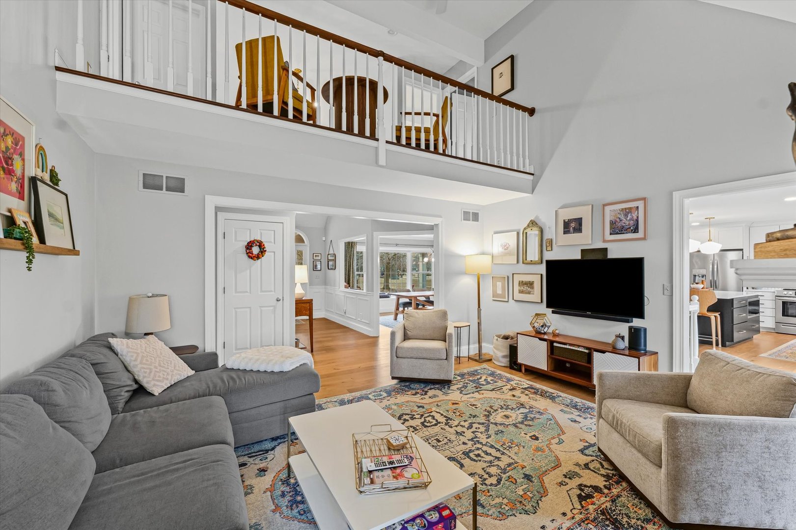 2504 Branch Road Champaign, IL 61822 - Photo 10 of 52 a living room with furniture and a flat screen tv