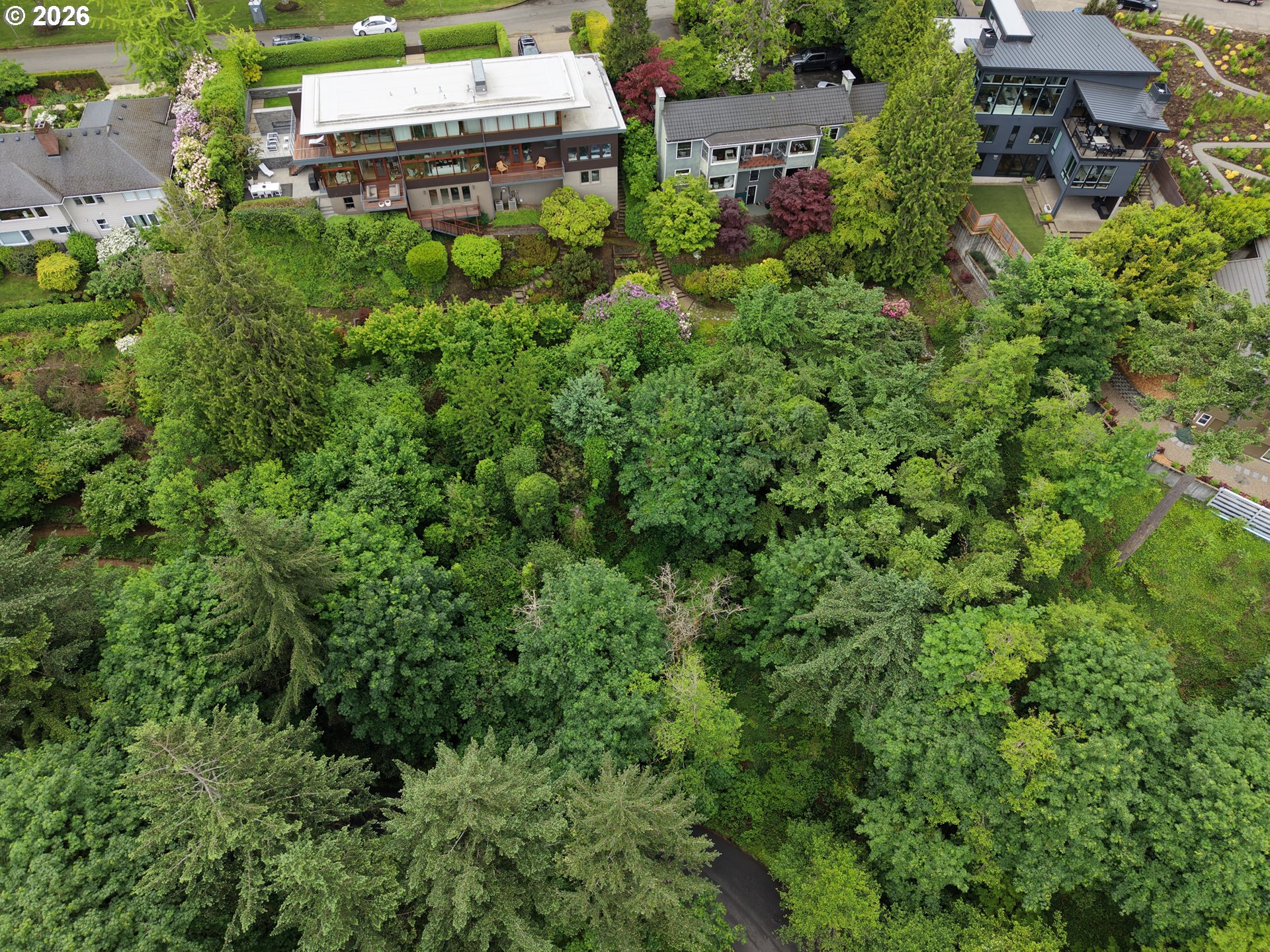 0 Southwest Mcdonnell Portland, OR 97239 - Photo 3 of 17 an aerial view of residential house with outdoor space and trees all around
