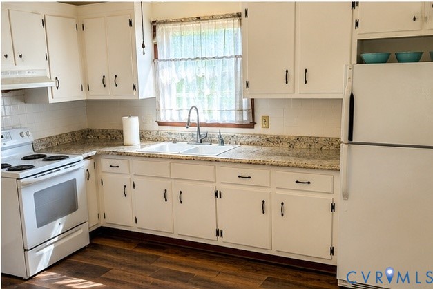 85 Frenchs Store Road Cumberland, VA 23040 - Photo 5 of 19 Kitchen featuring white cabinetry, wood-finish flo