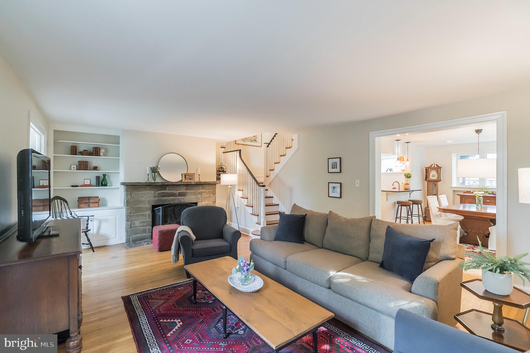 7809 Winston Road Philadelphia, PA 19118 - Photo 8 of 29 Expansive living room with views to open kitchen