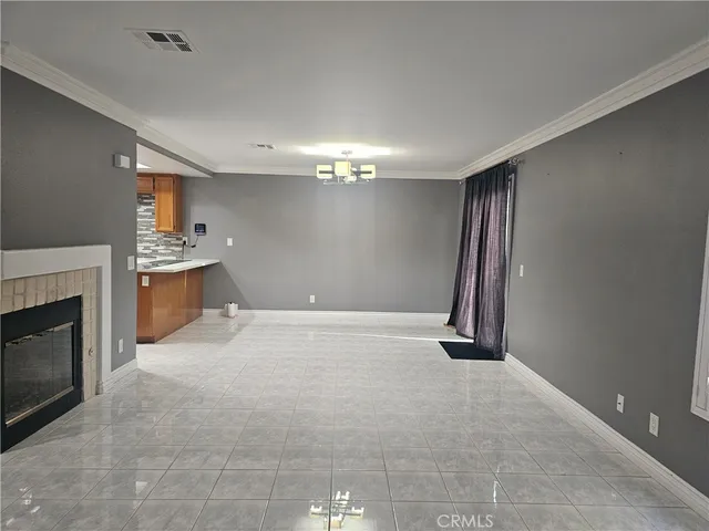 a view of a livingroom with a fireplace