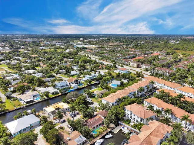 an aerial view of a city