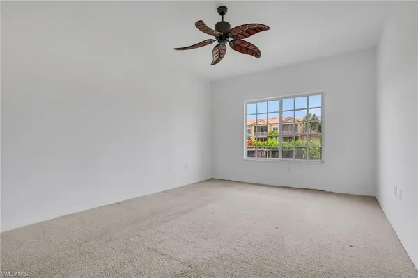 an empty room with a window