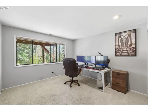 a room with toys and a window