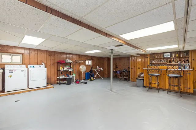 a view of a storage in a room