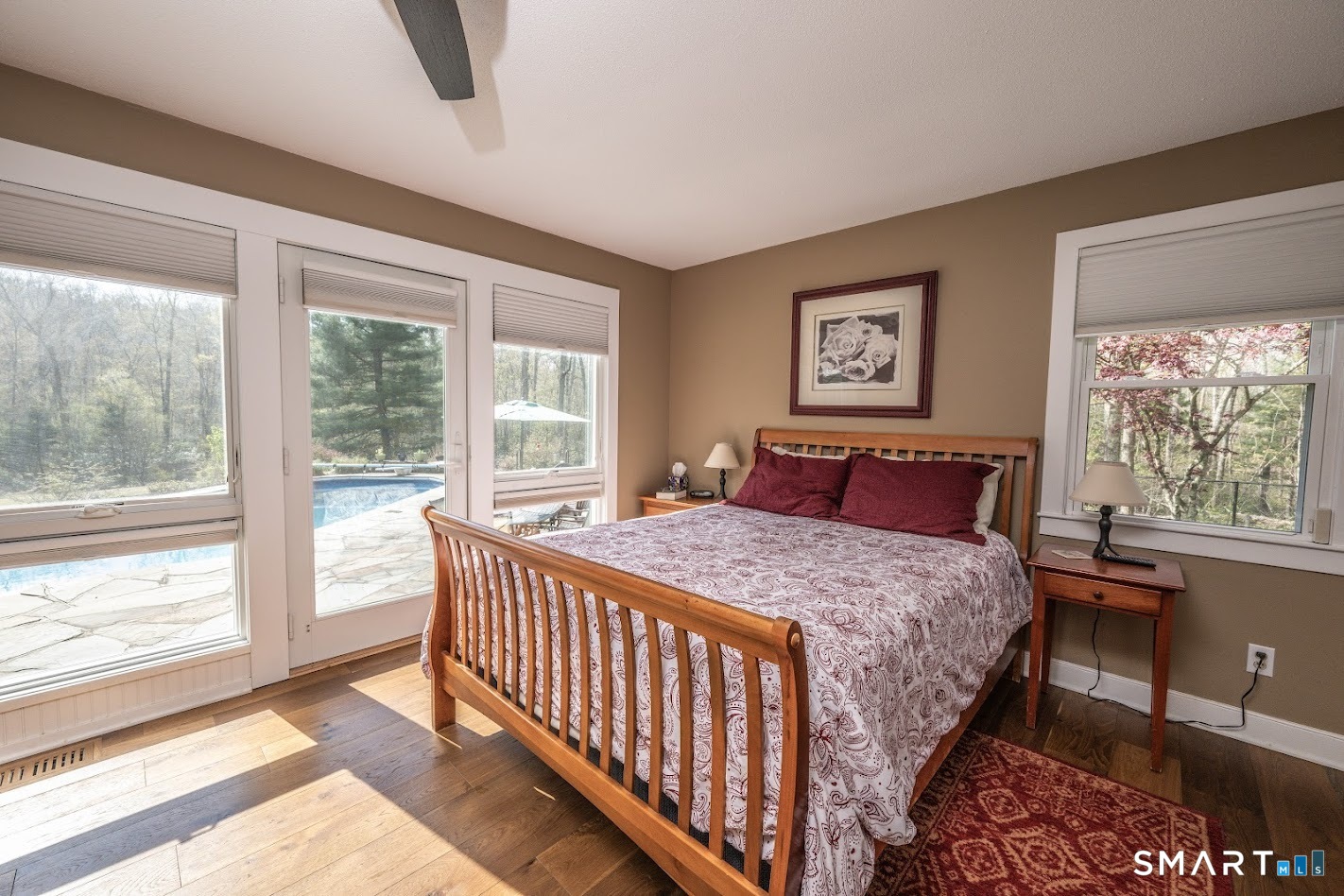 193 R Blue Hills Road Durham, CT 06422 - Photo 12 of 30 a bedroom with a large bed and a large window