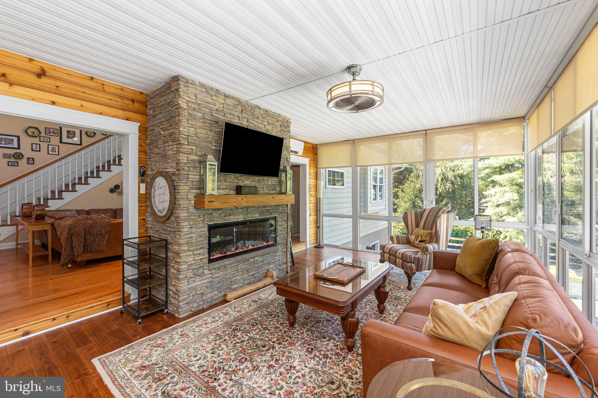 2232 Turk Road Doylestown, PA 18901 - Photo 13 of 55 Fireplace with Stone and Barnwood Mantel