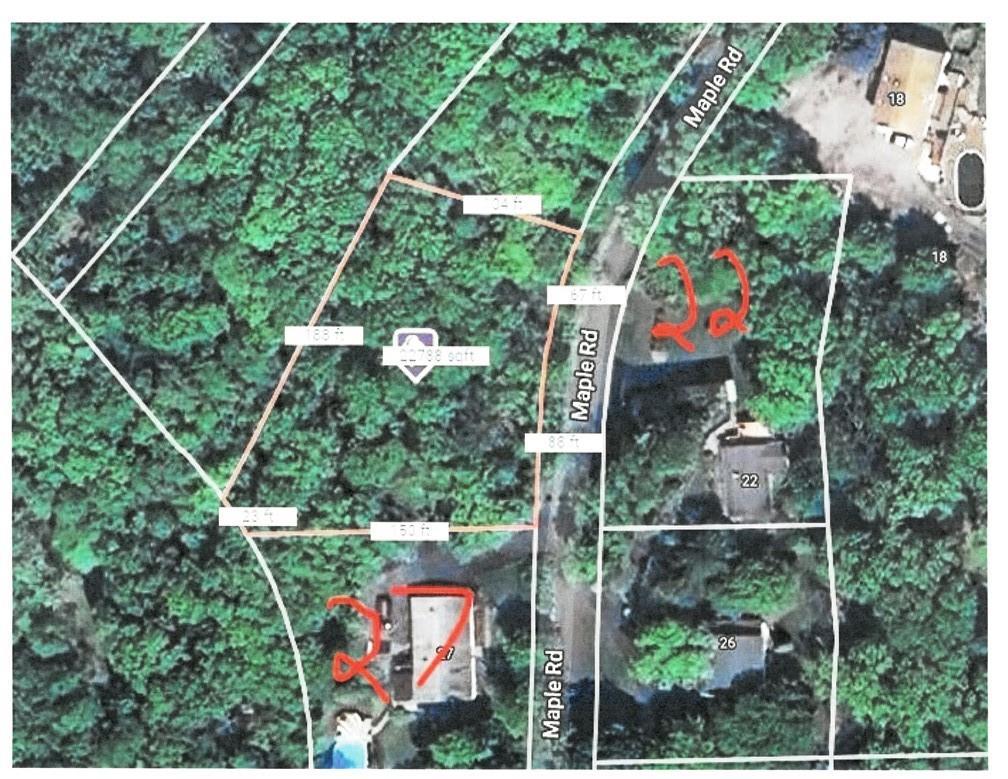 Lot 3 Maple Road Lake Peekskill, NY 10537 - Photo 1 of 1 Overhead w dimensions