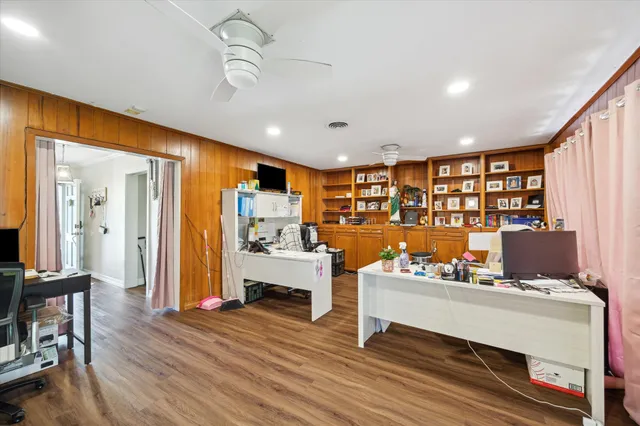 a room with furniture and a table