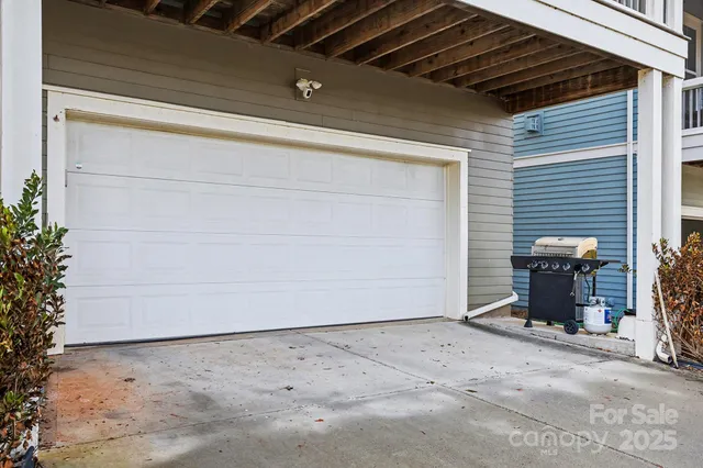 a view of a backyard space of a house