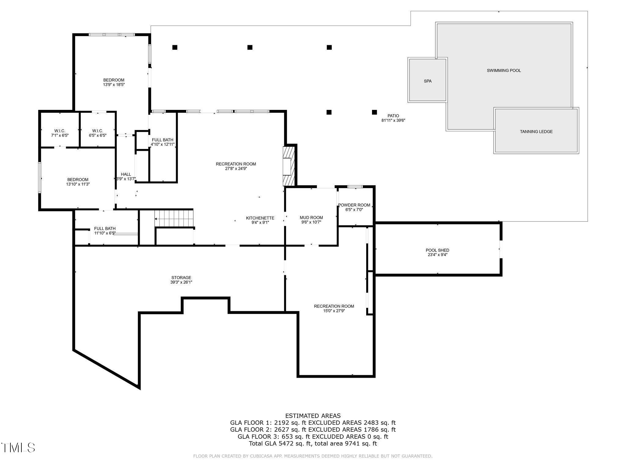 992 Estate Road Semora, NC 27343 - Photo 76 of 77 992 ESTATE RD-LOWER LEVEL FLOOR PLAN