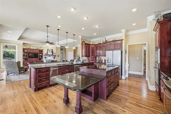 a picture of a counter top and white appliances