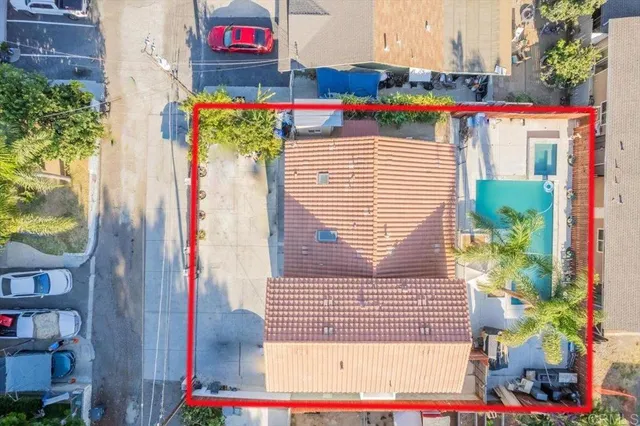 an aerial view of a city