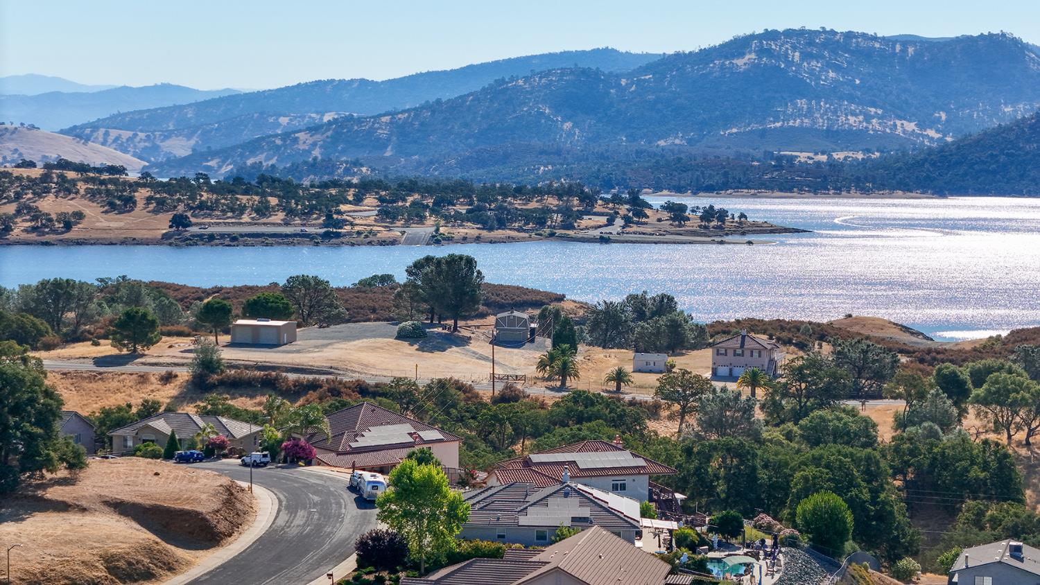 a view of a lake and a mountain view