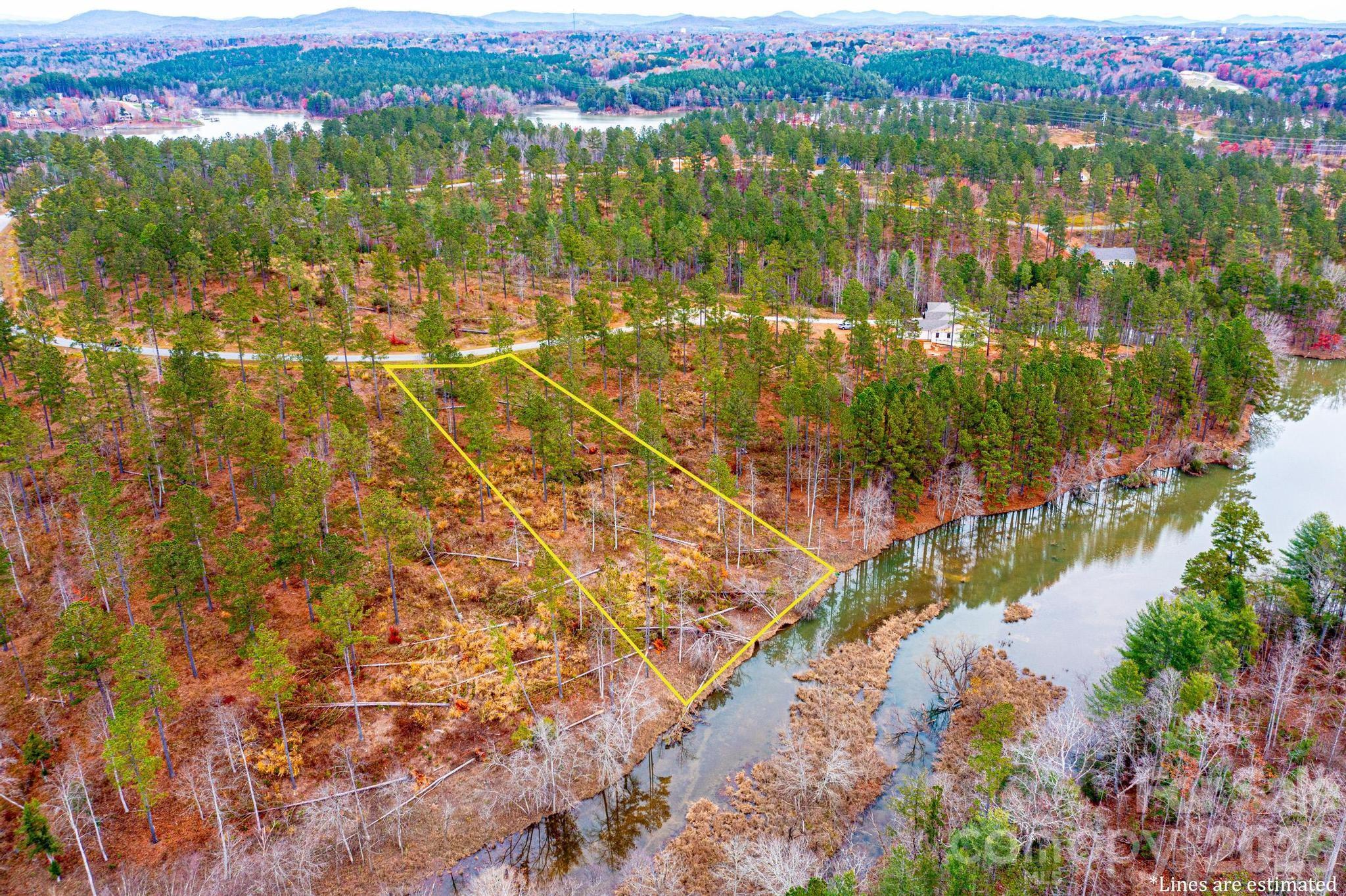 a view of lake and mountain