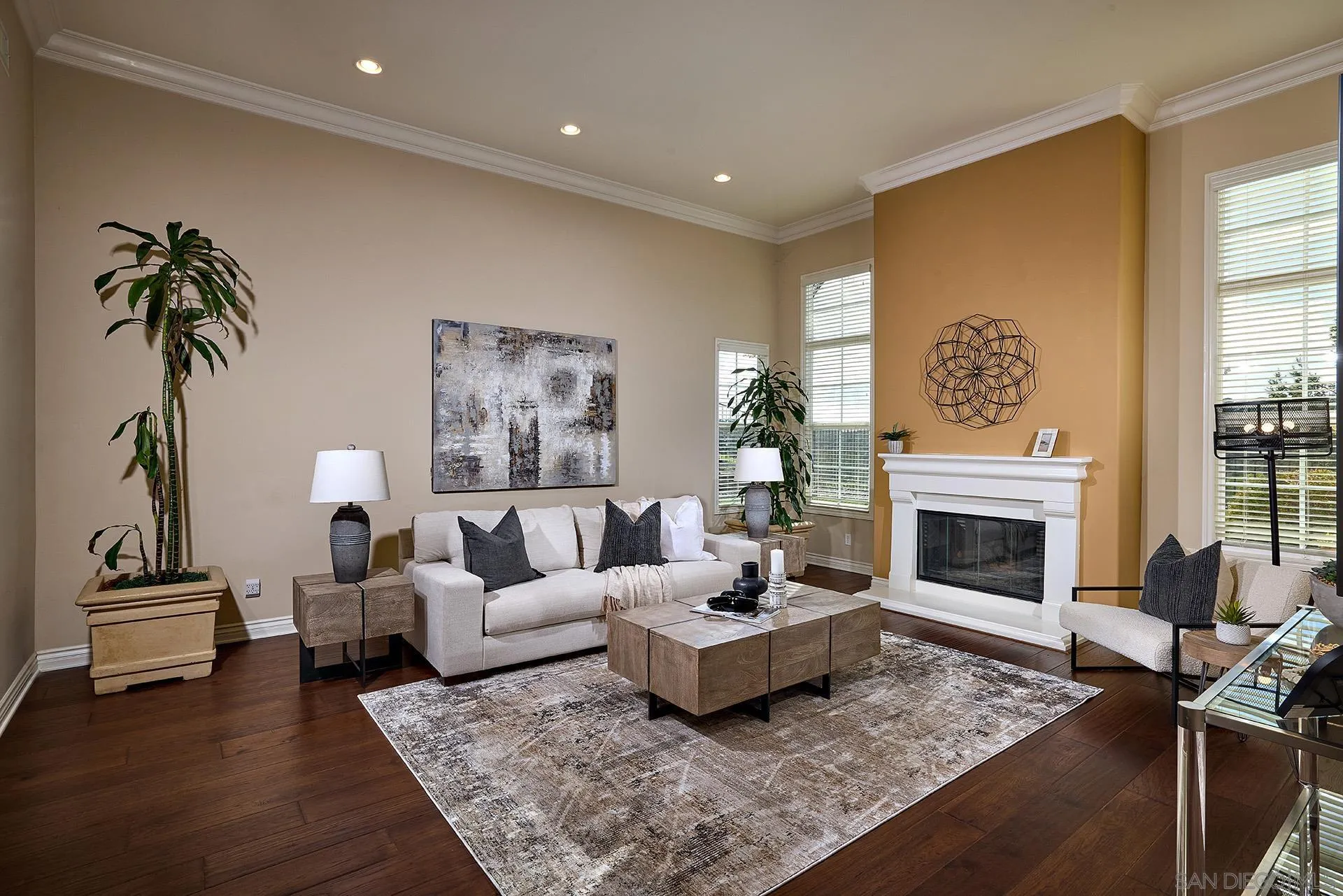 6615 Halite Place Carlsbad, CA 92009 - Photo 8 of 56 a living room with furniture and a fireplace
