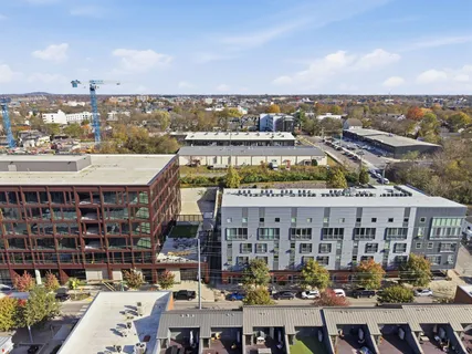 an aerial view of a city