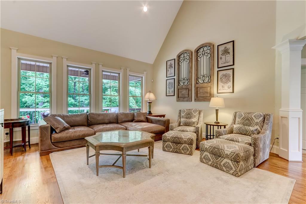 5807 Bison Drive Oak Ridge, NC 27310 - Photo 11 of 39 Fabulous great room with vaulted ceiling. Two way fireplace not shown.