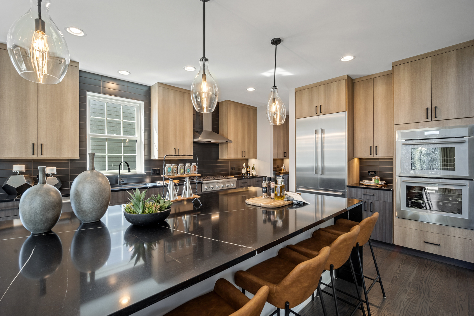 2824 Parkside Circle Glenview, IL 60026 - Photo 5 of 31 a kitchen with a table chairs stove and living room view