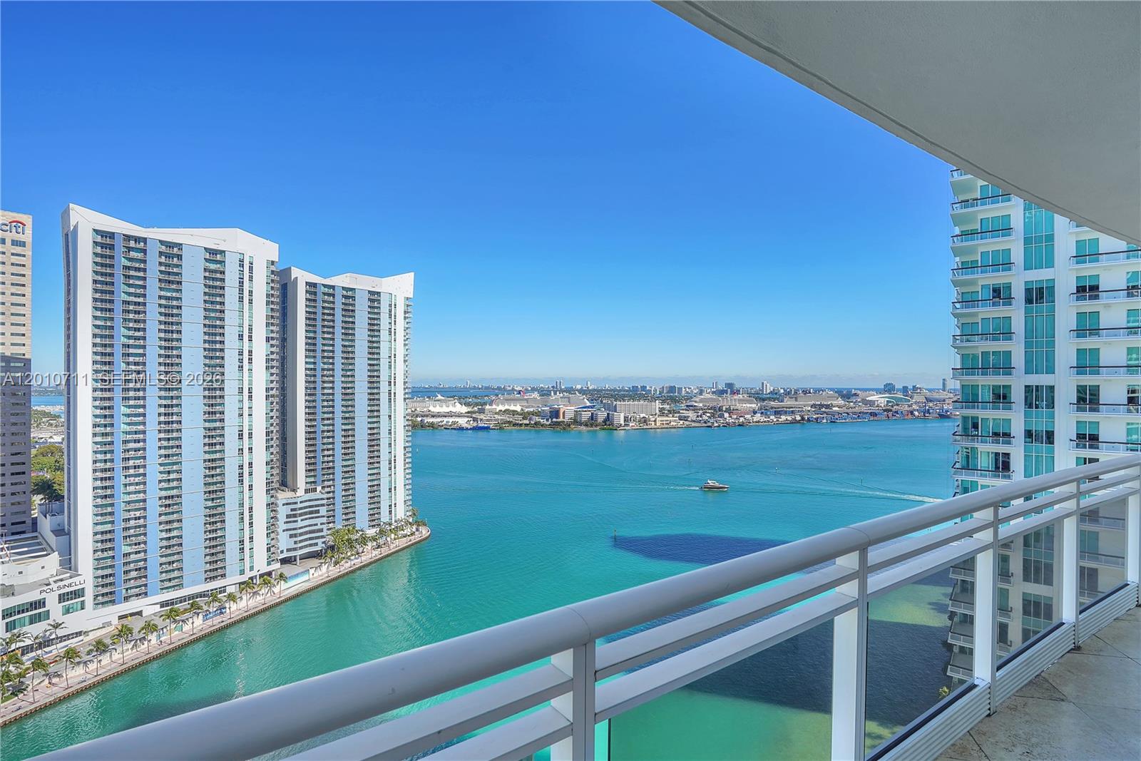 901 Brickell Key Boulevard, Unit 2807 Miami, FL 33131 - Photo 1 of 29 a view of a balcony with city view