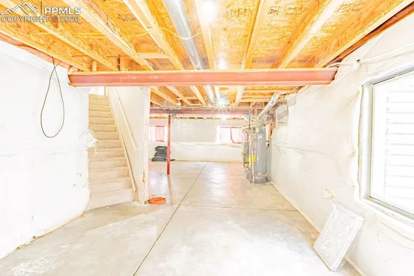 a view of a balcony with wooden floor