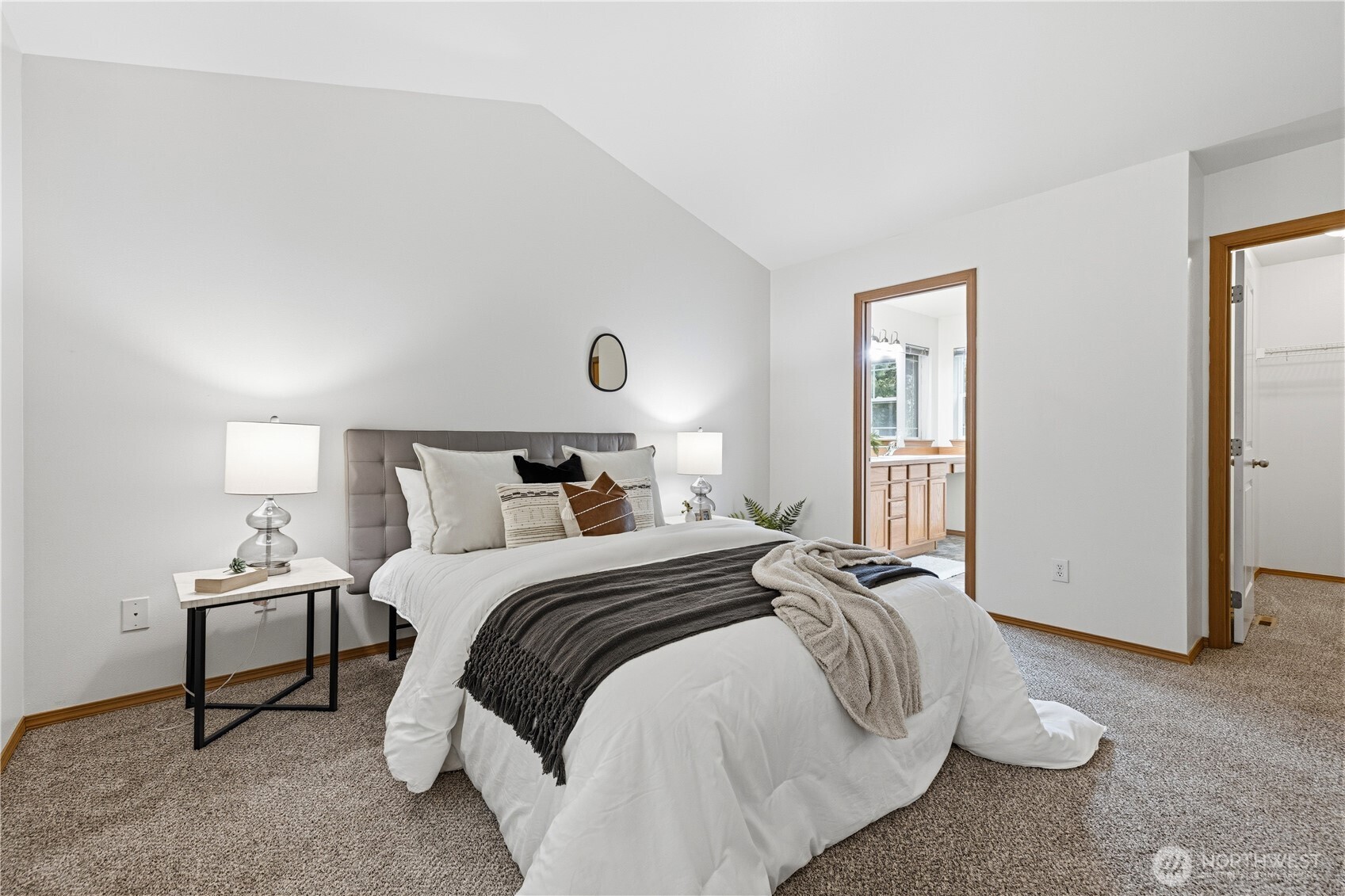 39 Sudden Valley Drive Bellingham, WA 98229 - Photo 11 of 40 a bedroom with a bed and a night stand