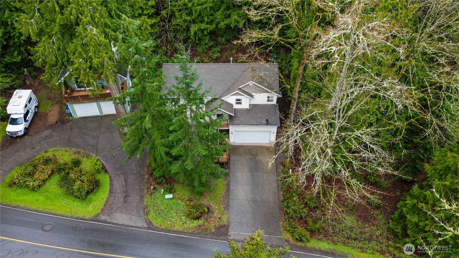 39 Sudden Valley Drive Bellingham, WA 98229 - Photo 37 of 40 an aerial view of a house with a yard and garden