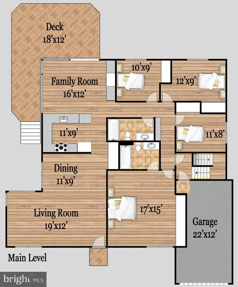 8646 Reseca Lane Springfield, VA 22152 - Photo 29 of 30 Main level floorplan