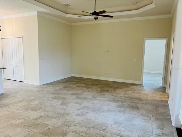 a view of a room with an empty space