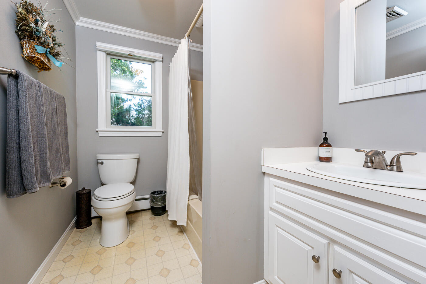 41 Joyce Anne Road Centerville, MA 02632 - Photo 16 of 33 a bathroom with a sink a toilet and a mirror