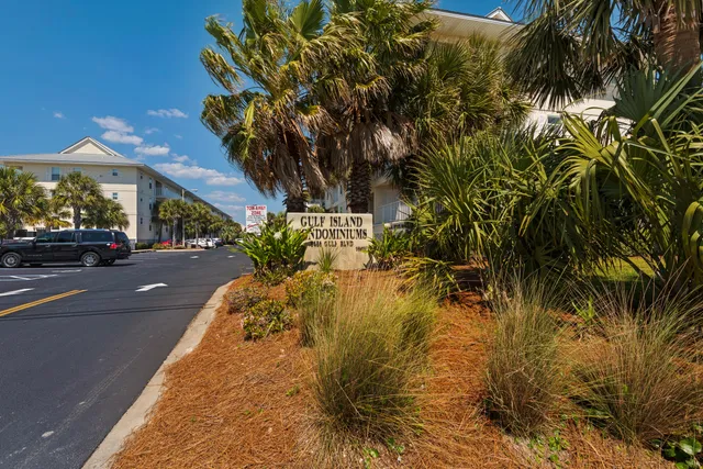 a view of a big yard with large trees