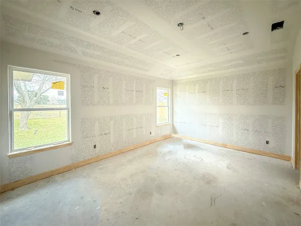 an empty room with a window