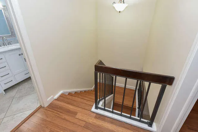 a view of entryway with wooden floor