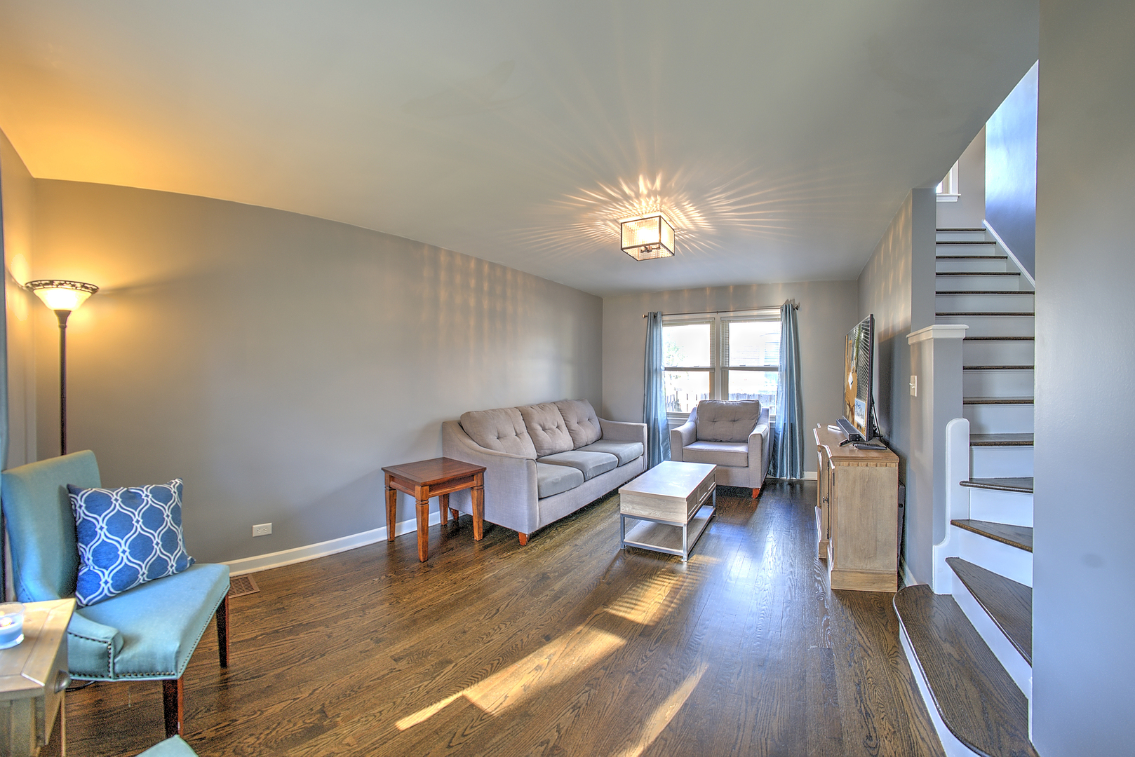 501 North Maple Street Mount Prospect, IL 60056 - Photo 9 of 27 a living room with furniture and a wooden floor