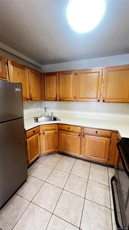 a kitchen with a cabinets and counter space