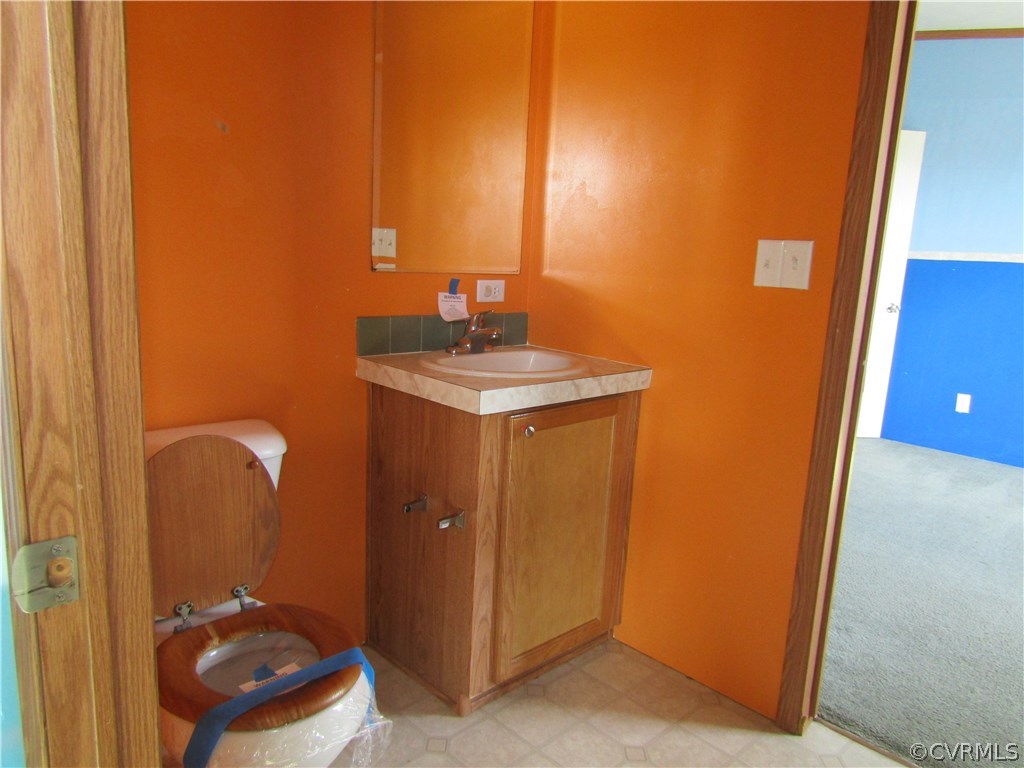 17622 Fox Branch Road Carson, VA 23830 - Photo 24 of 30 a bathroom with a sink and a mirror