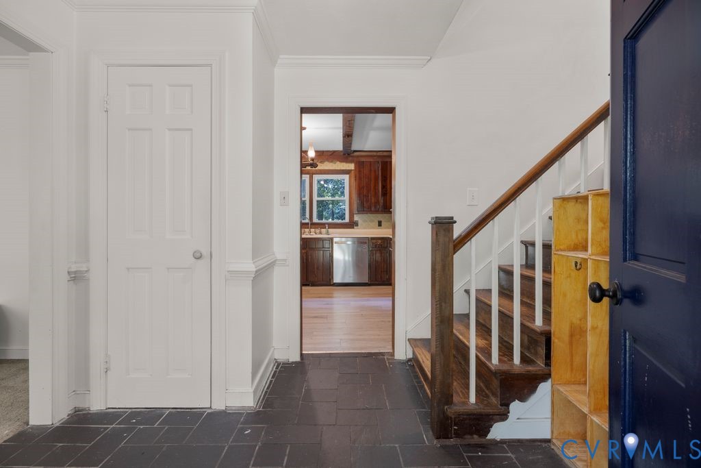 16064 Binns Road Doswell, VA 23047 - Photo 6 of 35 a view of a hallway with wooden floor and staircase