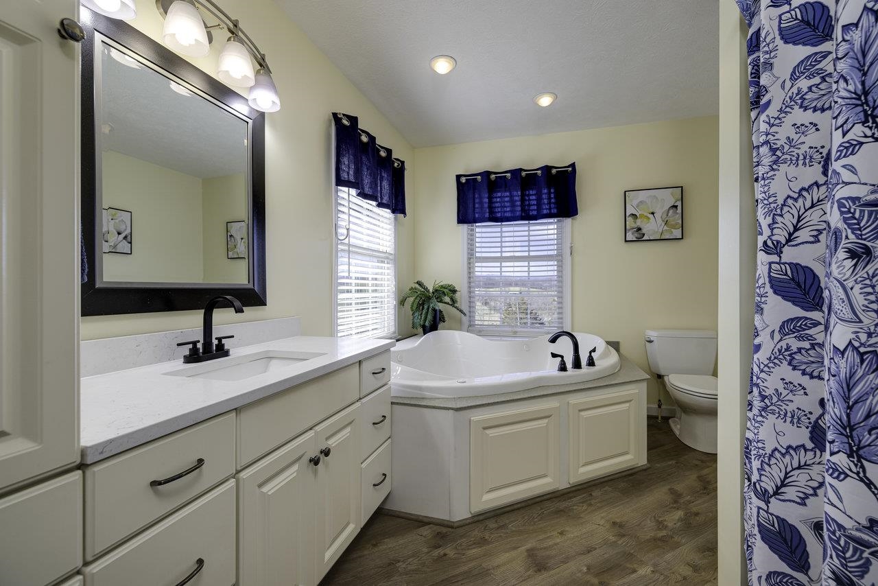 1709 Mt Solon Road Mount Solon, VA 22843 - Photo 28 of 75 a bathroom with a double vanity sink mirror and bathtub
