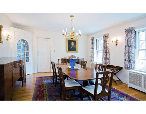 37 Woodman Road Newton, MA 02467 - Photo 4 of 5 a living room with dining table and wooden floor