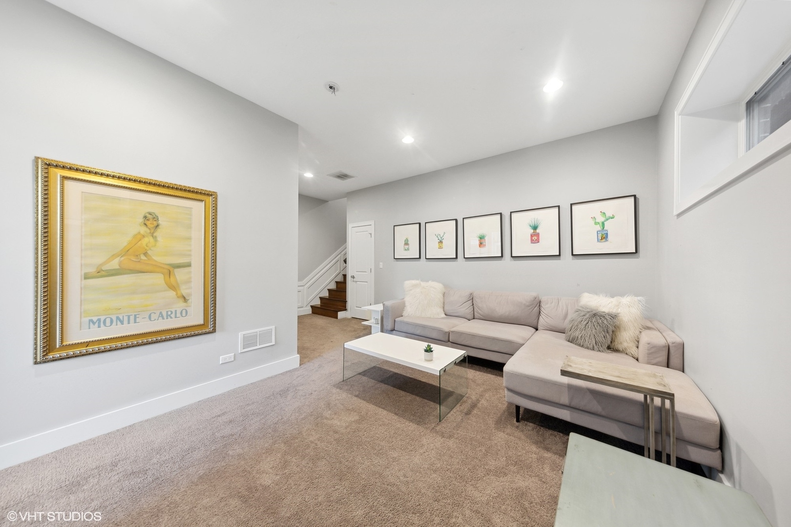 2548 West Irving Park Road, Unit 1E Chicago, IL 60618 - Photo 9 of 17 a living room with furniture and a painting on the wall