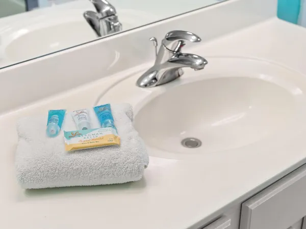a bathroom with a sink
