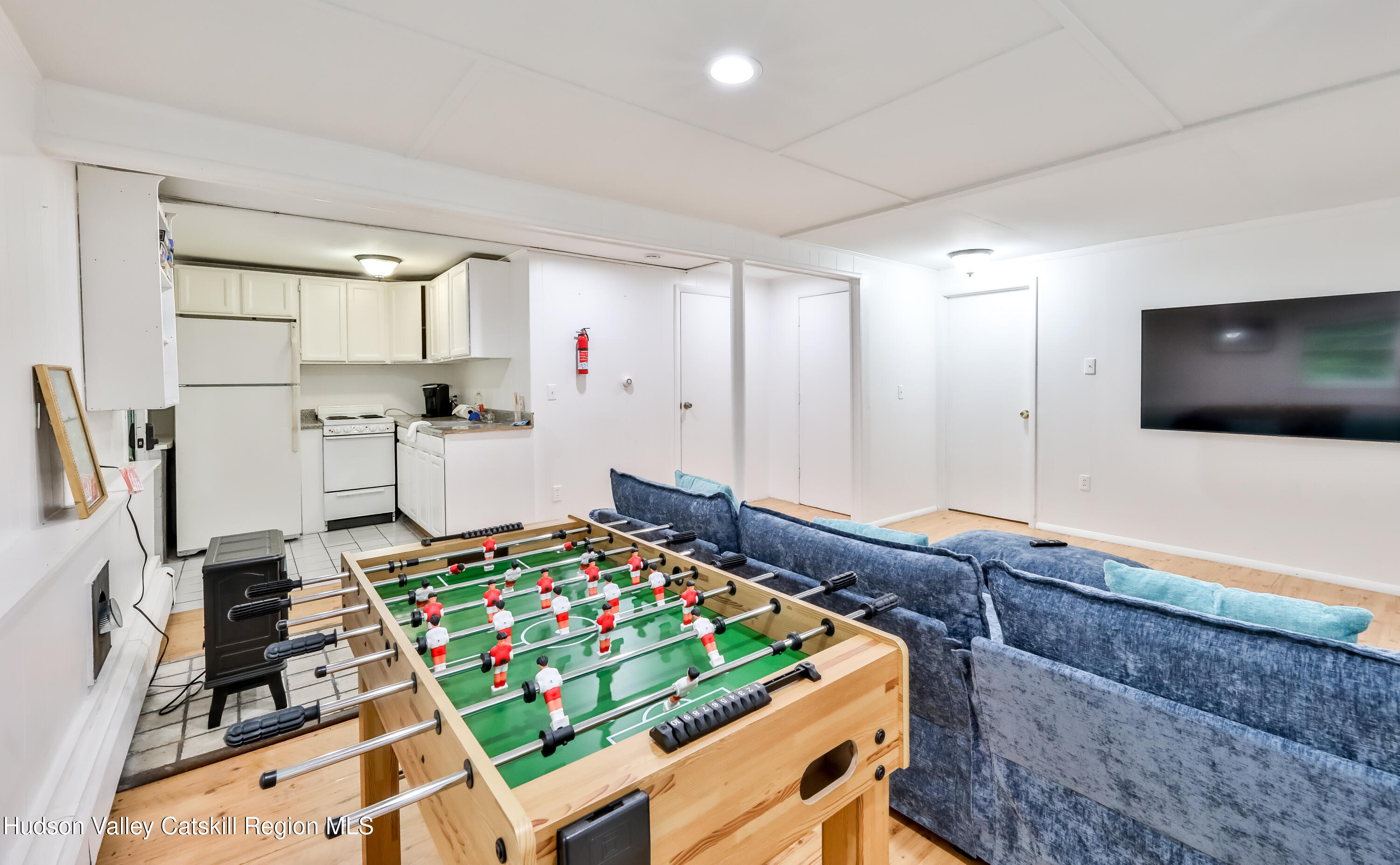 89 Maple Avenue Hunter, NY 12442 - Photo 29 of 41 a living room with furniture and a flat screen tv