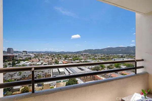 a view of city from balcony