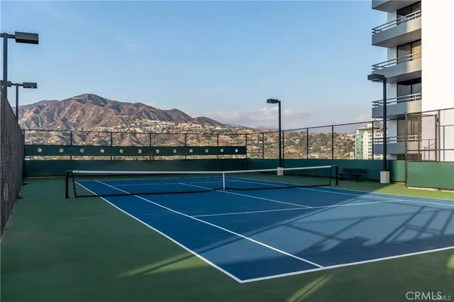 a view of a tennis court