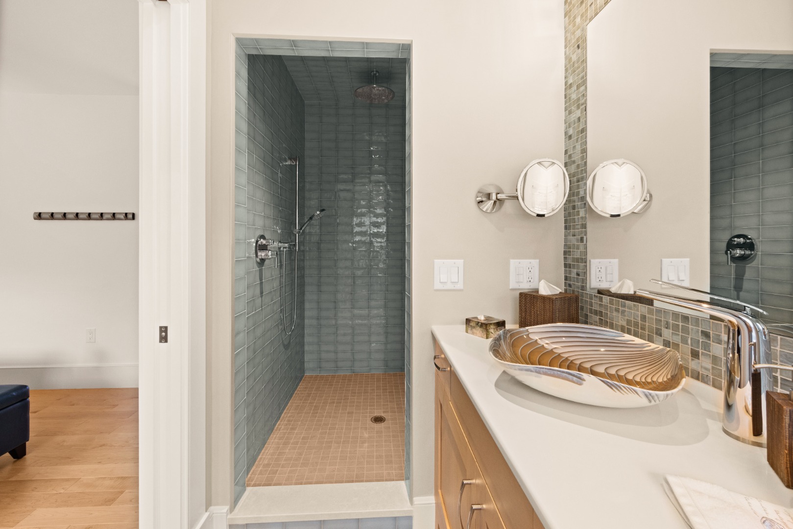 10 Tilton Way Edgartown, MA 02539 - Photo 14 of 37 a bathroom with a sink and a mirror