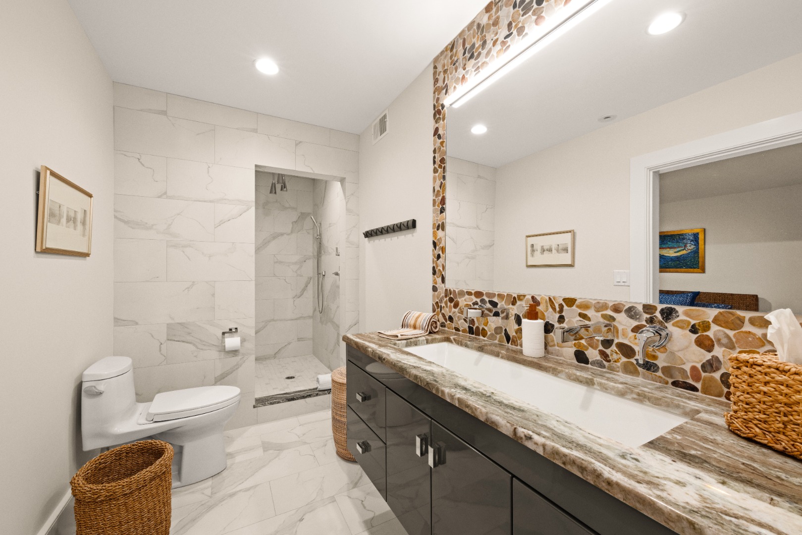 10 Tilton Way Edgartown, MA 02539 - Photo 29 of 37 a spacious bathroom with a double vanity sink toilet and shower